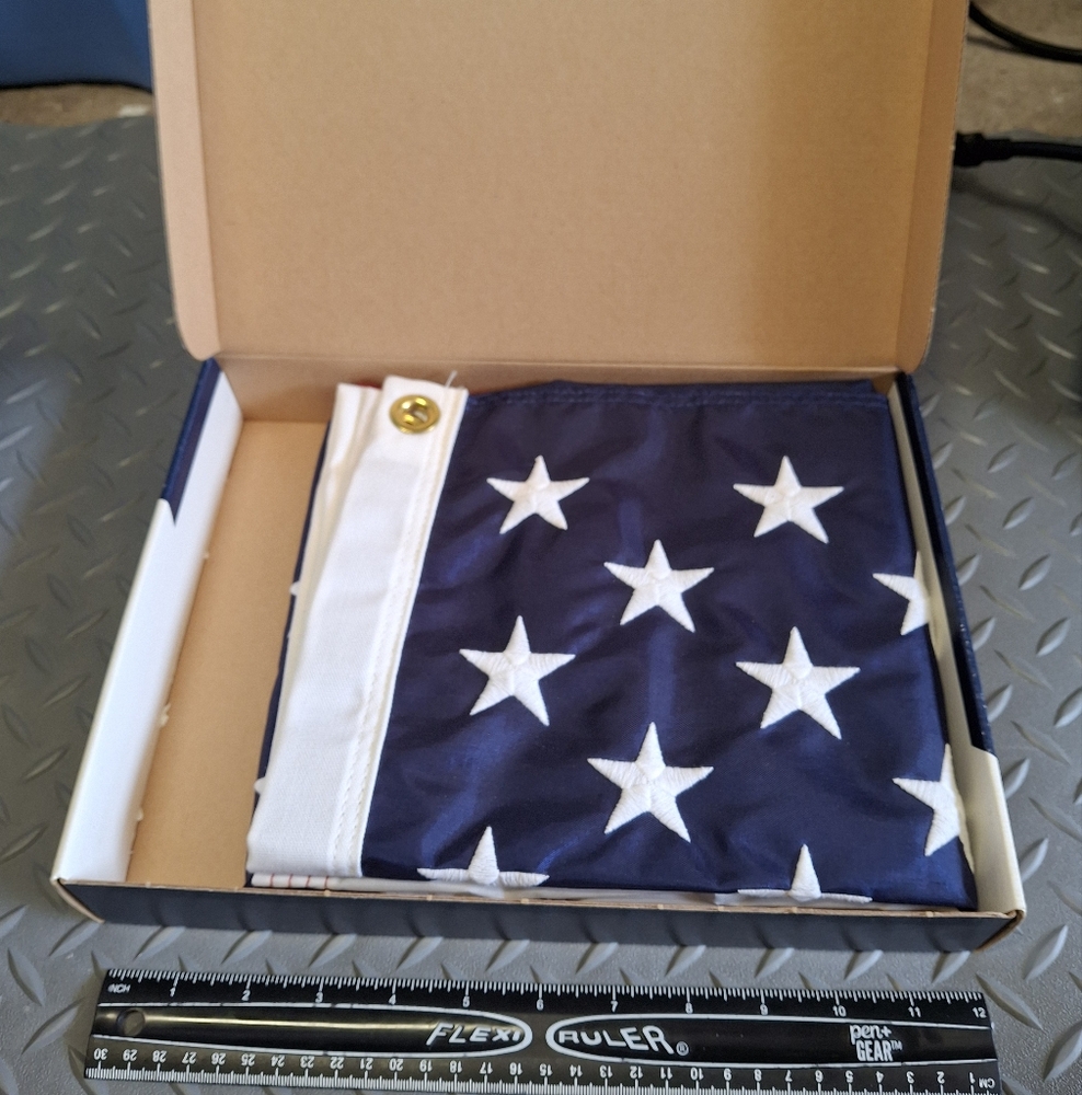 3x5 ft American Flag – Nylon – Flying the Colors of Quality – New in Box